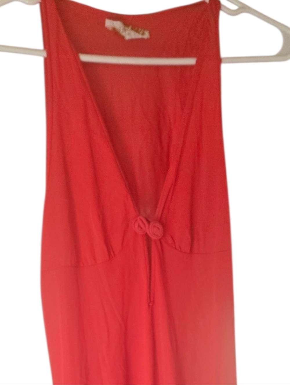 Vintage Aristocraft, Red Sleeveless V-Neck Maxi Dress